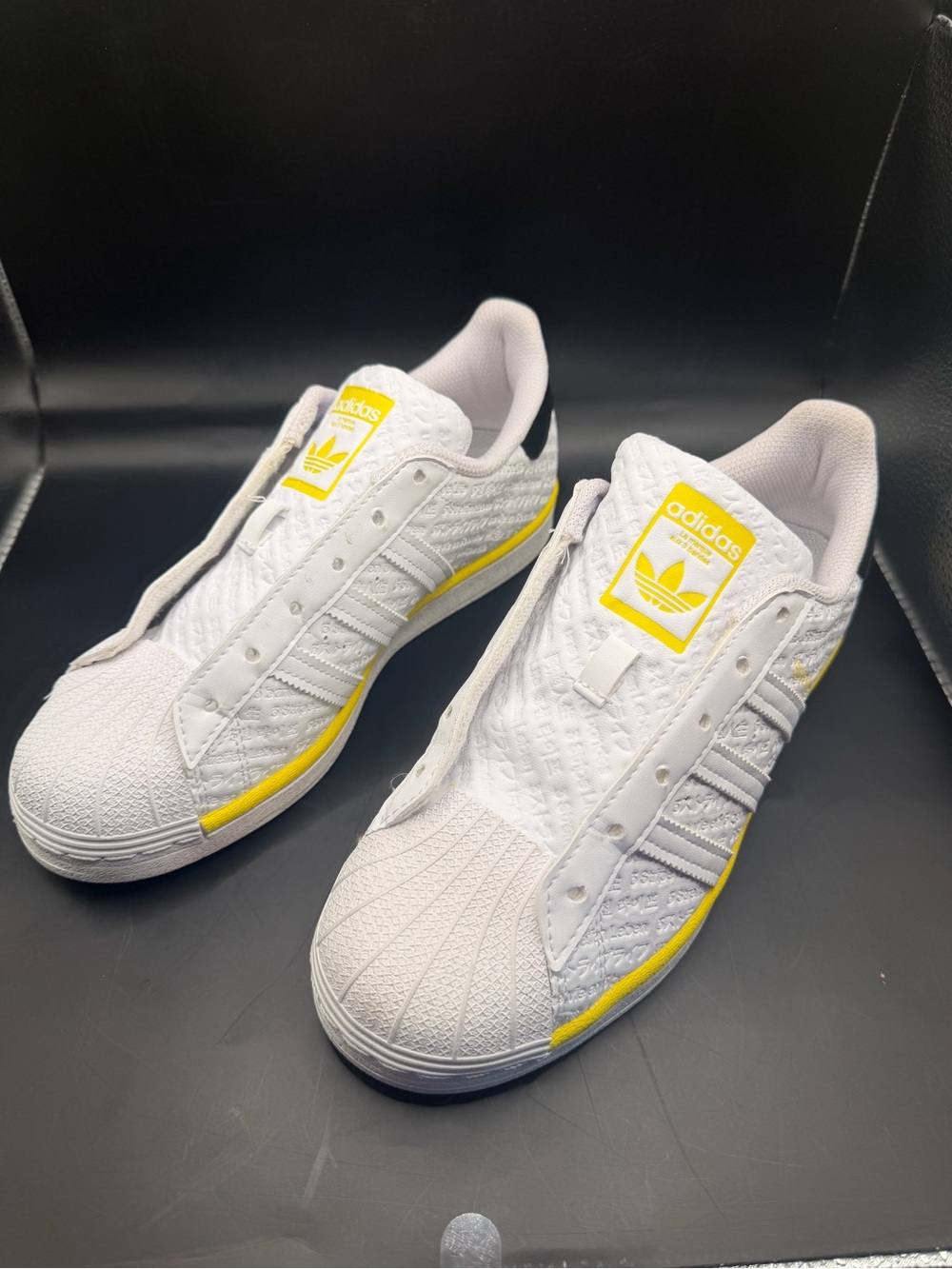 Adidas Originals Superstar White Yellow Sneakers Women’s 6